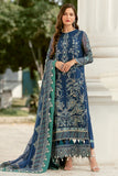 Steller Bleue | Afrozeh LA Fuchsia'22 Collection | Unstitched Chiffon Suits