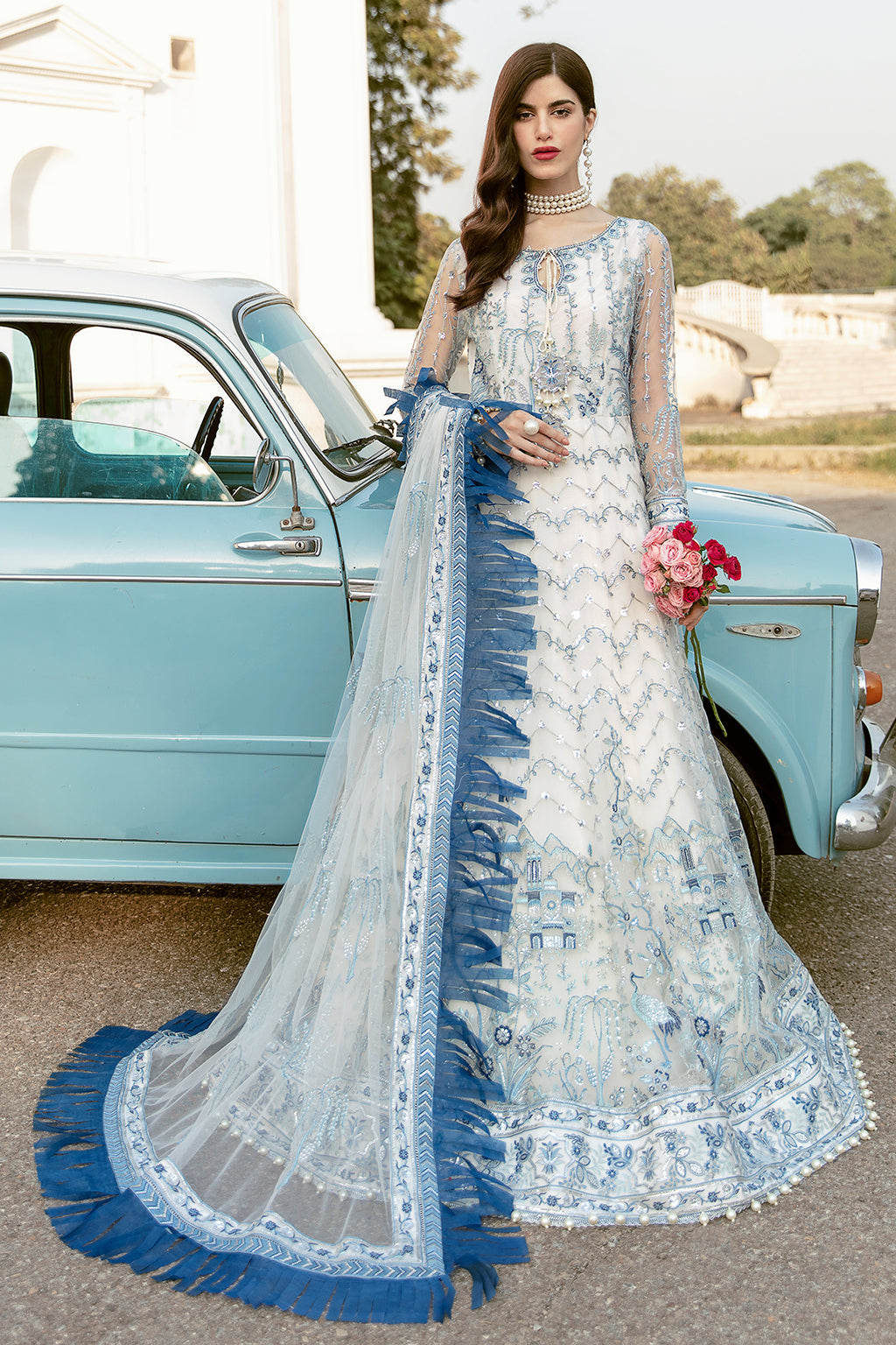 Celestial Dream | Afrozeh LA Fuchsia'22 Collection | Unstitched Chiffon Suits