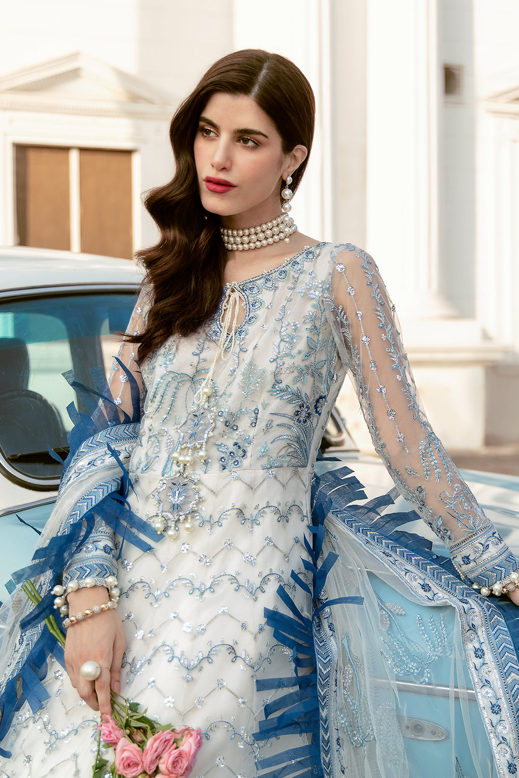 Celestial Dream | Afrozeh LA Fuchsia'22 Collection | Unstitched Chiffon Suits