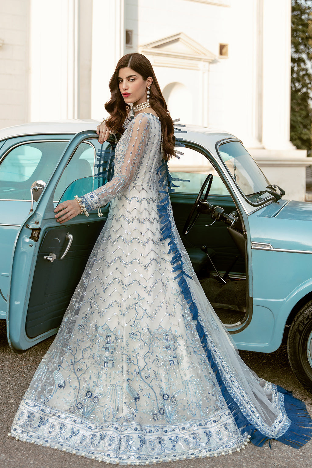 Celestial Dream | Afrozeh LA Fuchsia'22 Collection | Unstitched Chiffon Suits
