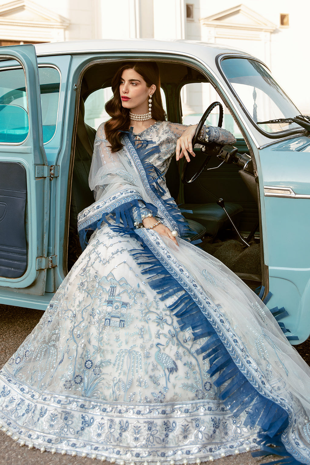 Celestial Dream | Afrozeh LA Fuchsia'22 Collection | Unstitched Chiffon Suits