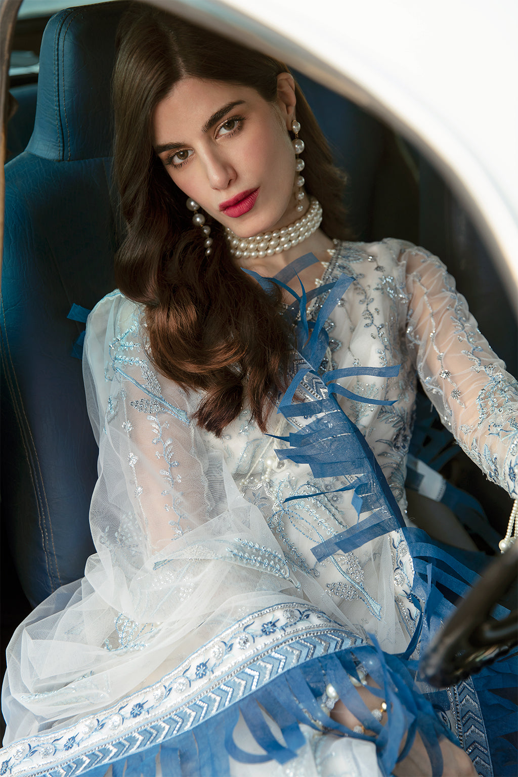 Celestial Dream | Afrozeh LA Fuchsia'22 Collection | Unstitched Chiffon Suits