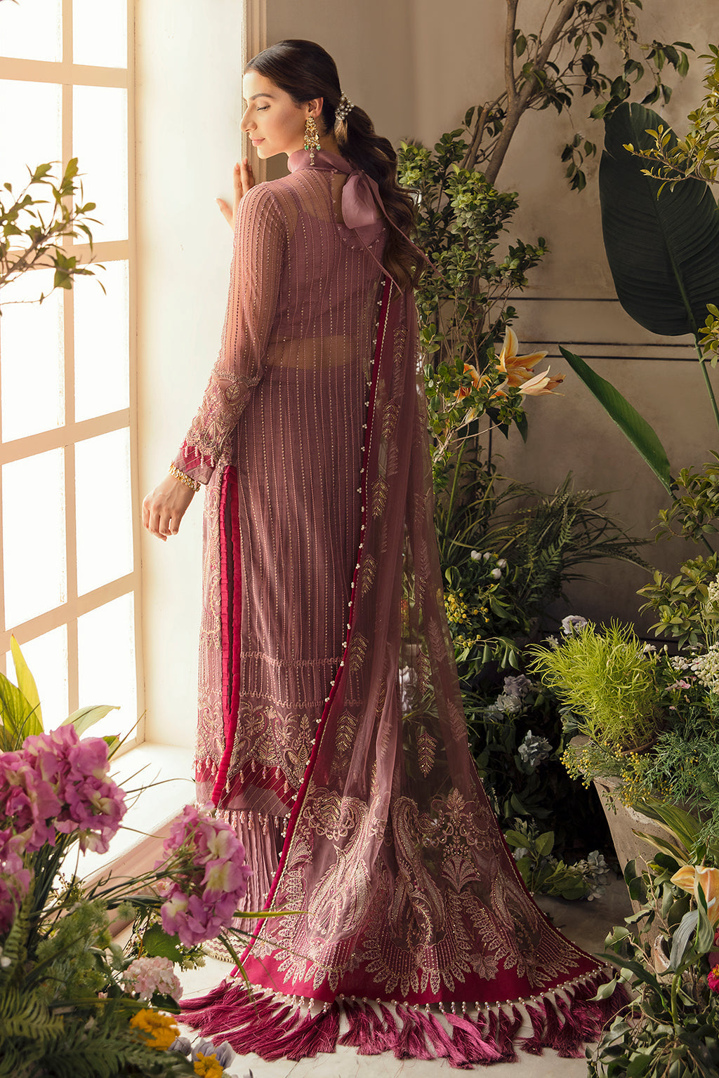 VALENTINA | Afrozeh La Fuchsia Wedding Edition 2022 | Unstitched Embroidered Net Suits