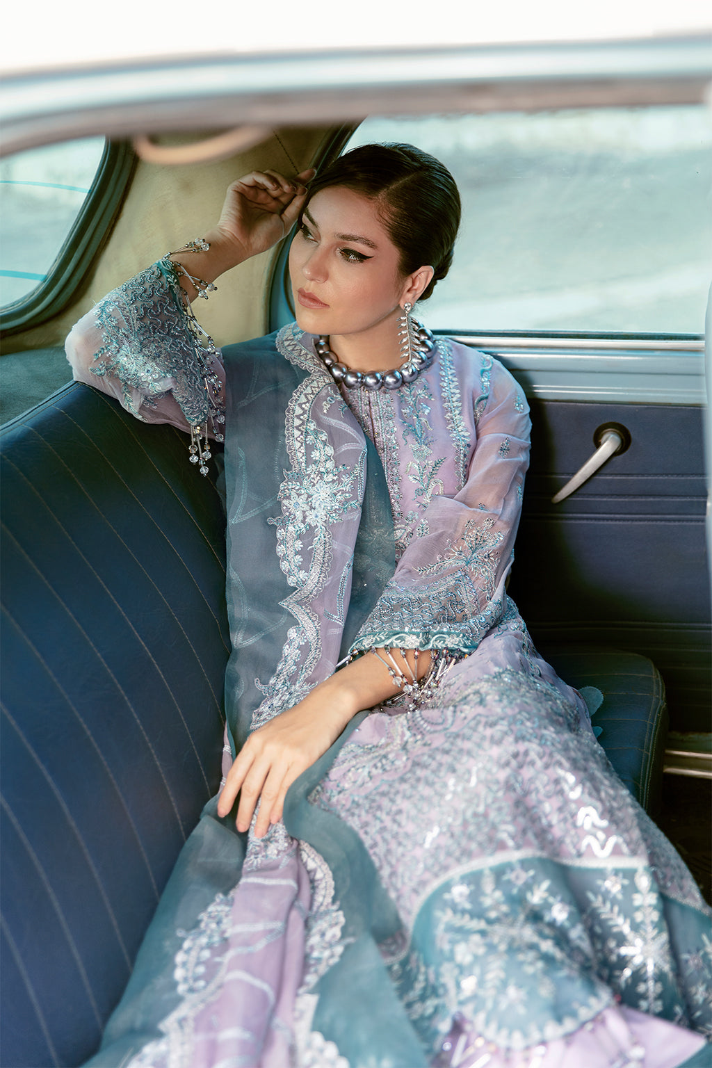 Pixie Dust | Afrozeh LA Fuchsia'22 Collection | Unstitched Chiffon Suits
