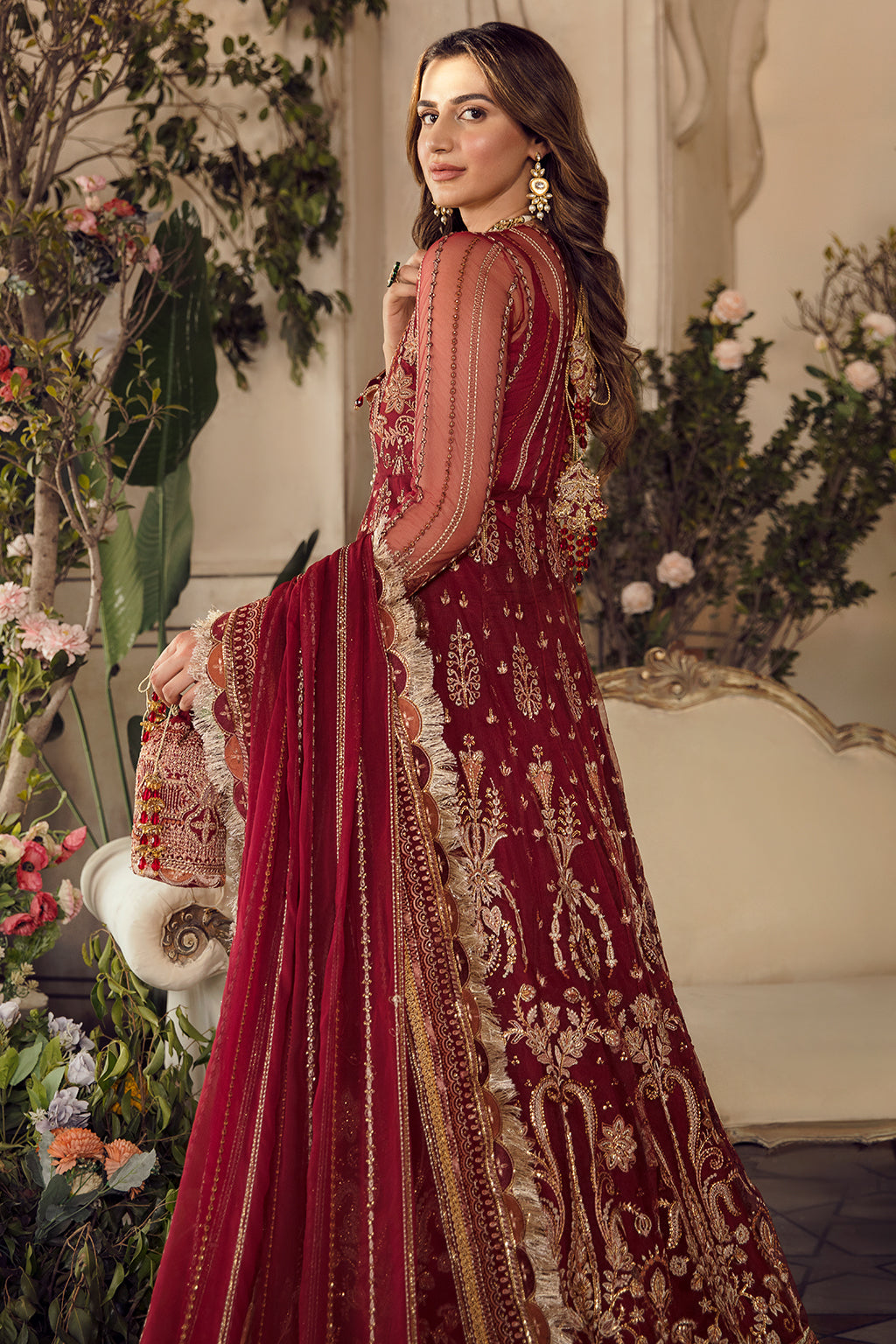 SIENNA | Afrozeh La Fuchsia Wedding Edition 2022 | Unstitched Embroidered Net Suits