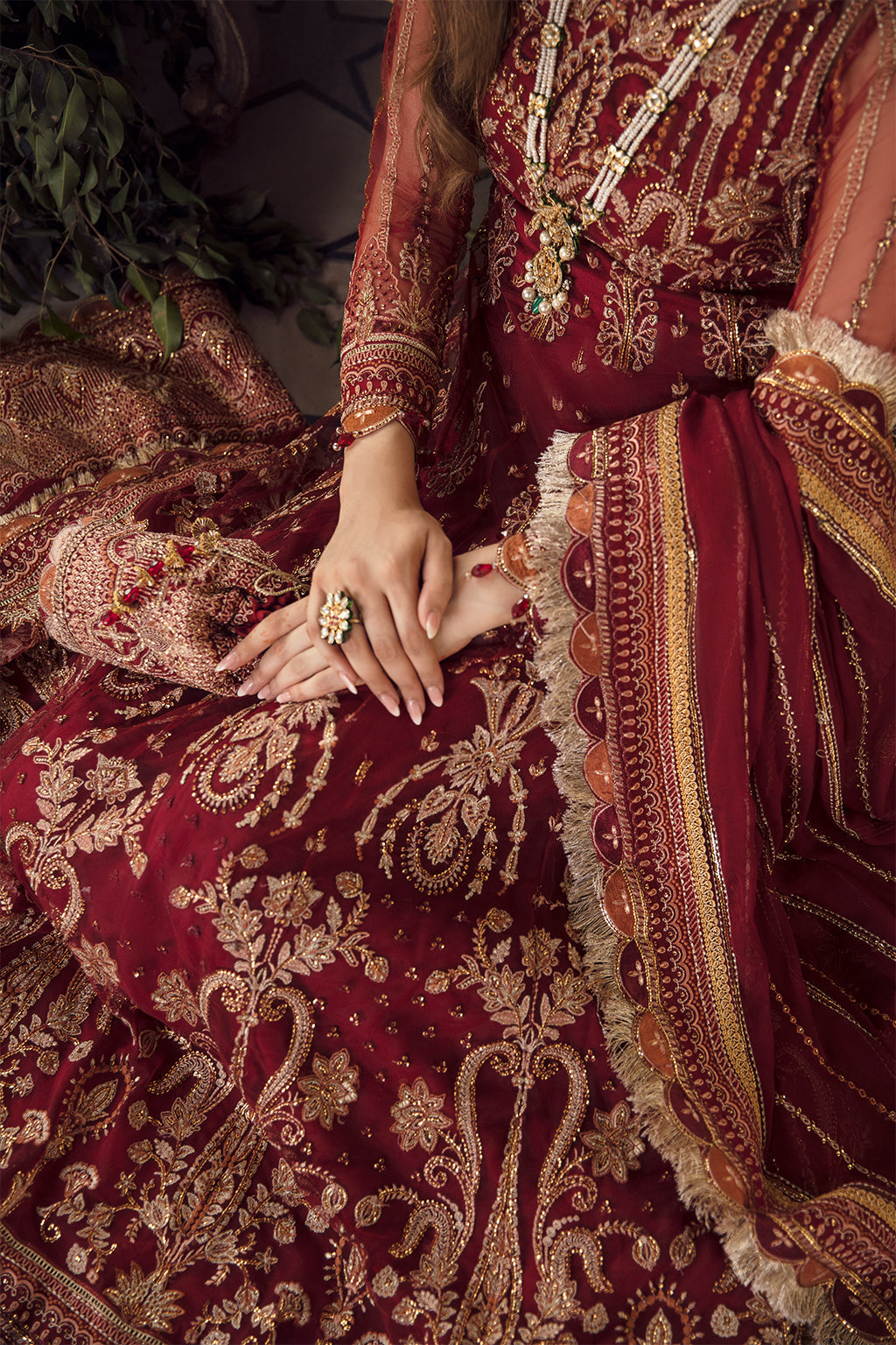SIENNA | Afrozeh La Fuchsia Wedding Edition 2022 | Unstitched Embroidered Net Suits