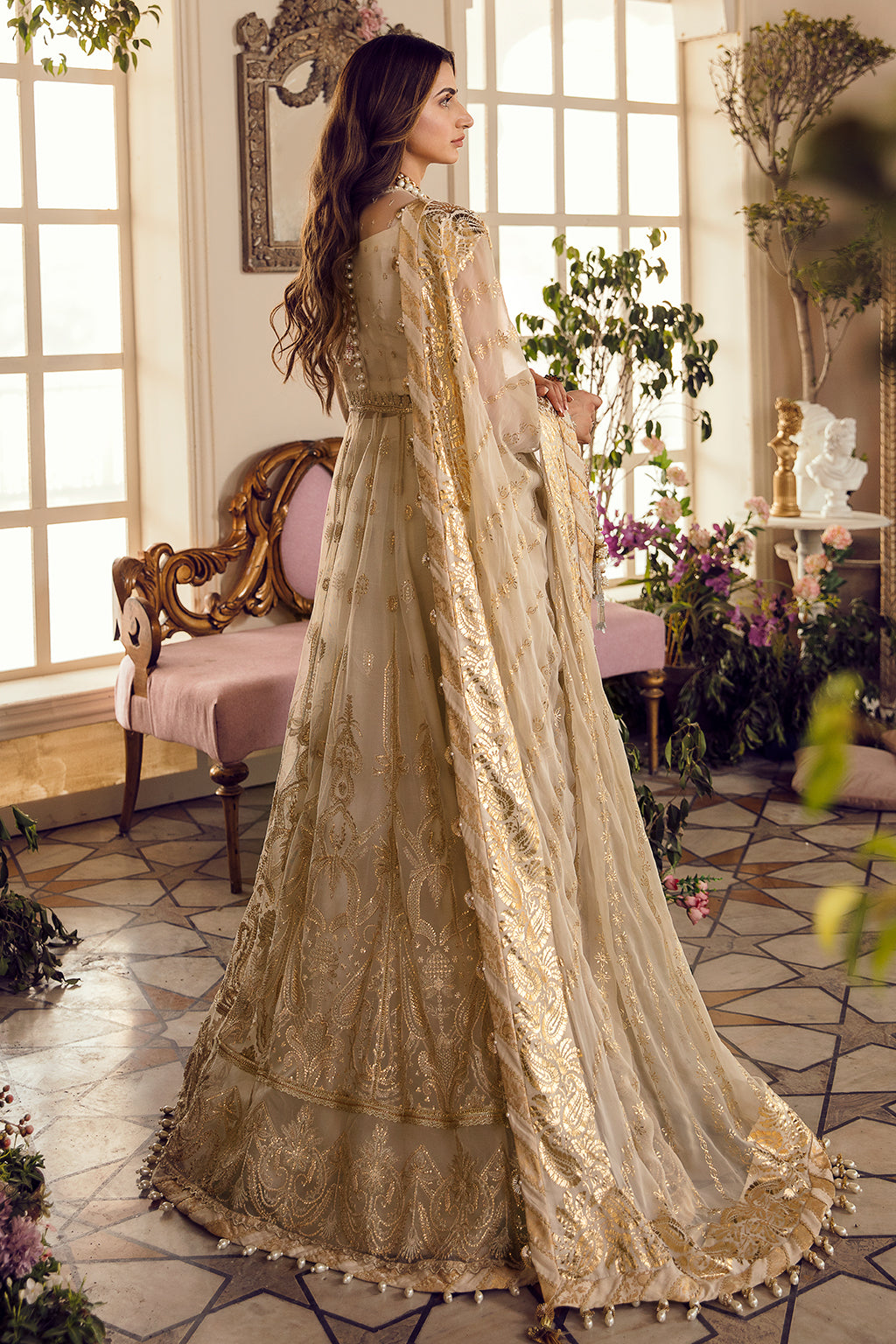 EVELINE | Afrozeh La Fuchsia Wedding Edition 2022 | Unstitched Embroidered Net Suits