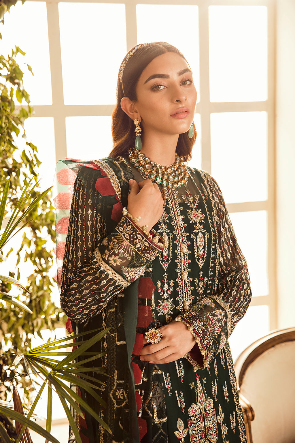 LAUREL | Afrozeh La Fuchsia Wedding Edition 2022 | Unstitched Embroidered Chiffon Suits