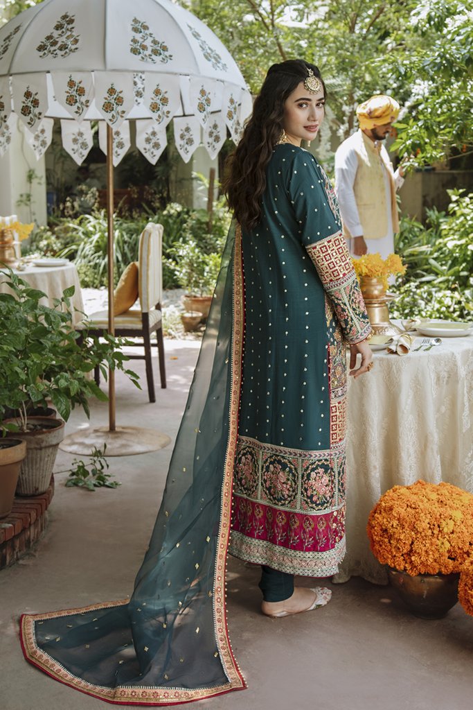 SM-05 | Qalamkar Shadmani Luxury Formals Collection 2021 | Unstitched Embroidered Organza Suits