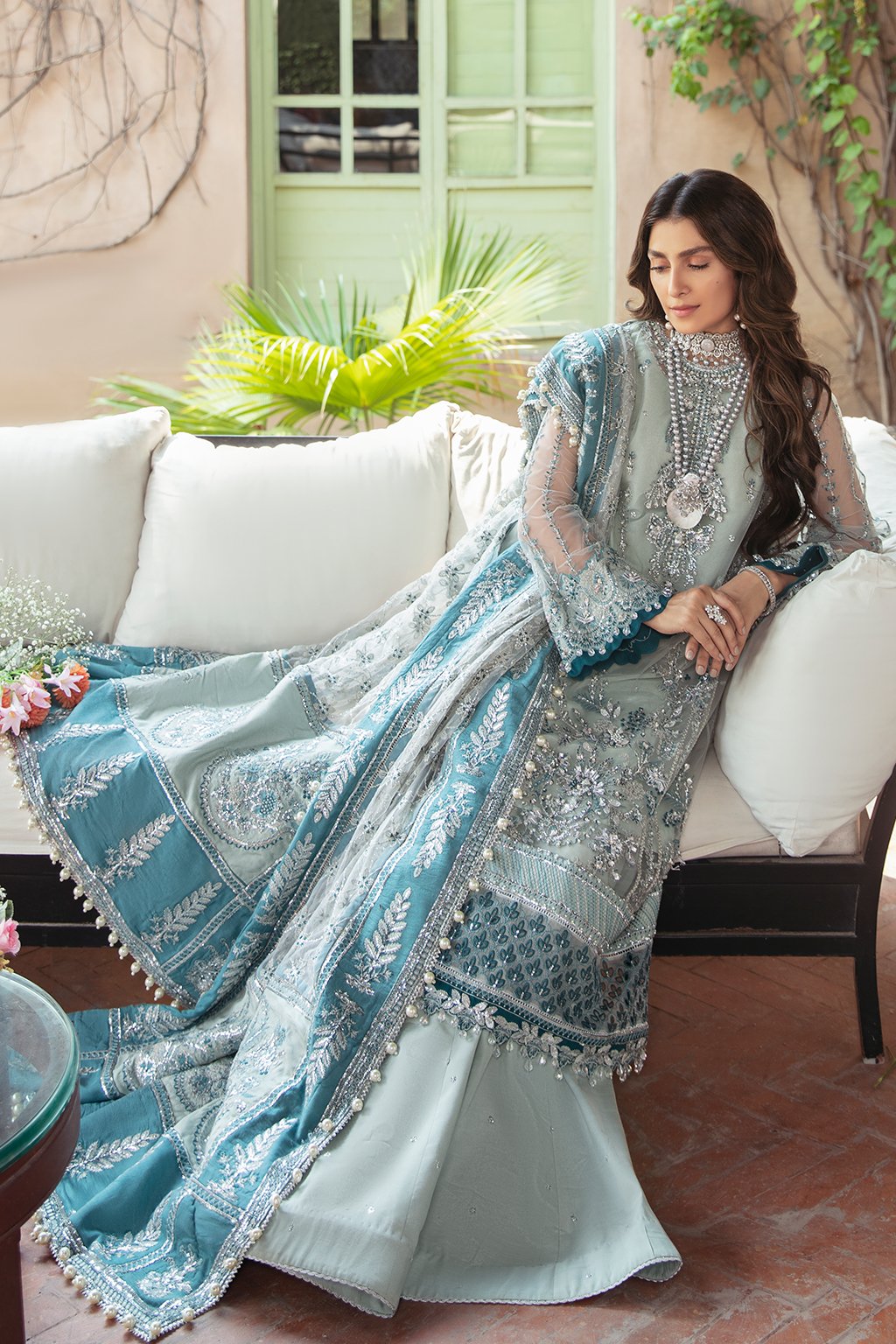 AZURI | Afrozeh Hayat Wedding Formals Collection 2021 | Unstitched Embroidered Chiffon Suits