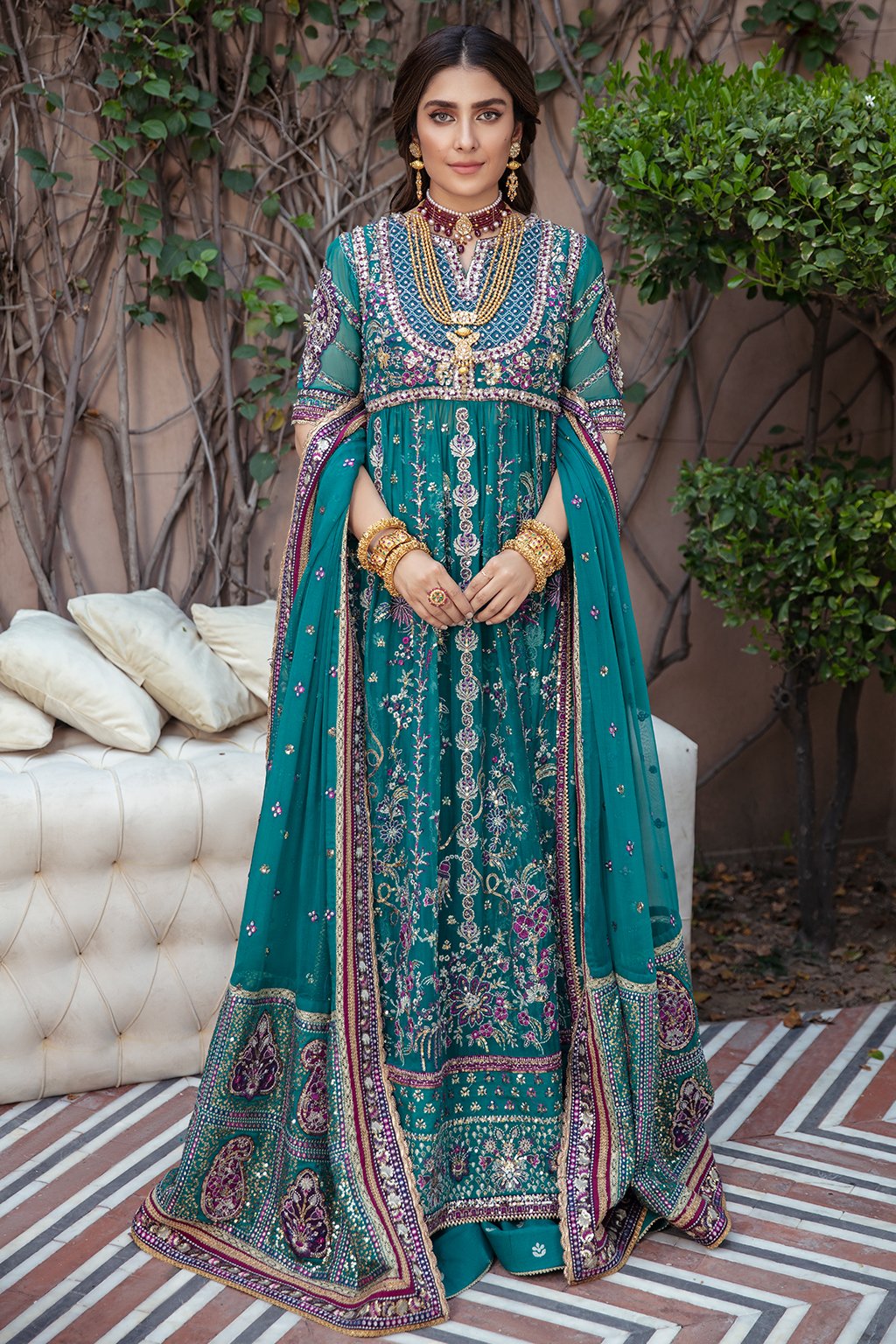 KHIRAD | Afrozeh Hayat Wedding Formals Collection 2021 | Unstitched Embroidered Chiffon Suits