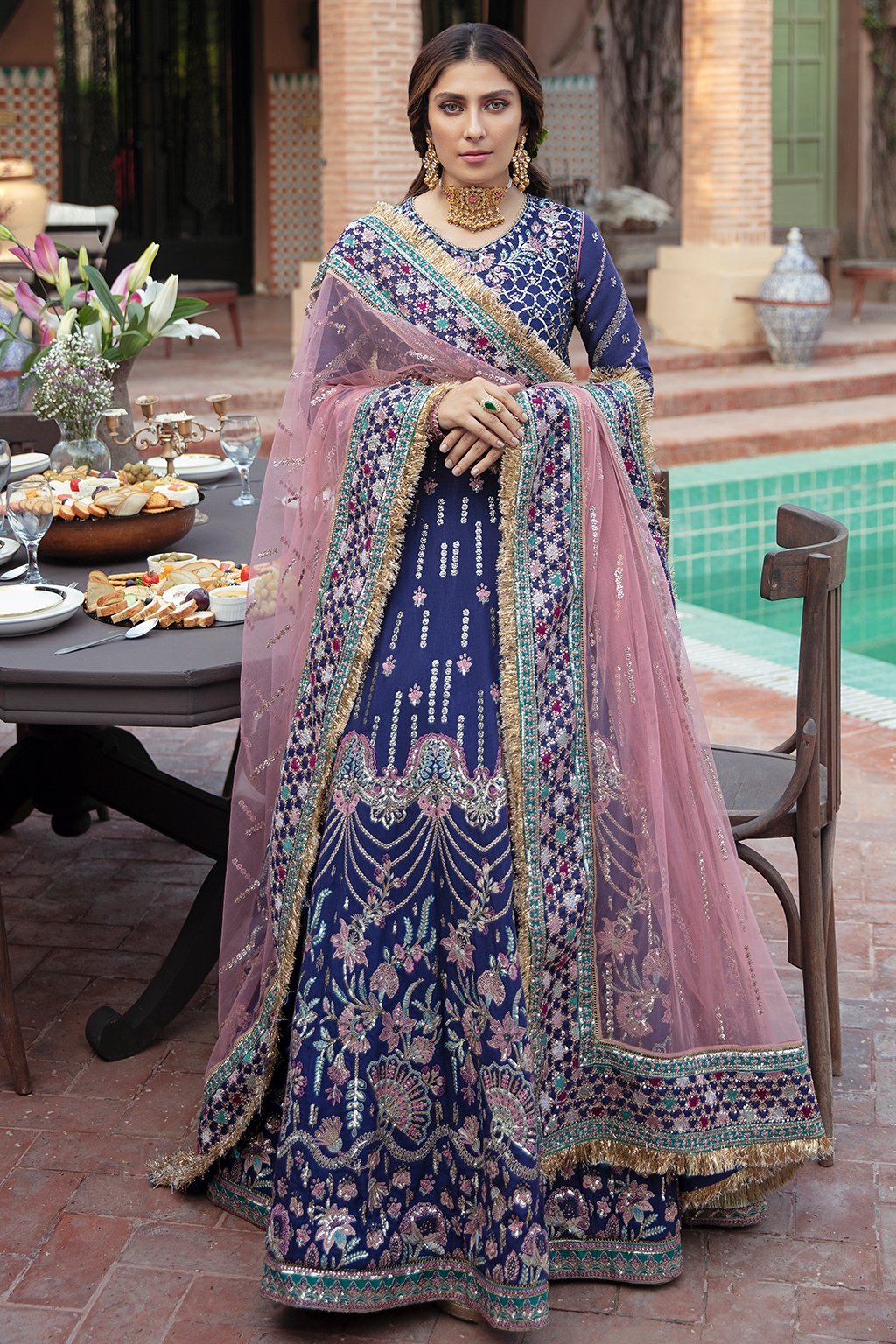 ANOUSH | Afrozeh Hayat Wedding Formals Collection 2021 | Unstitched Embroidered Chiffon Suits