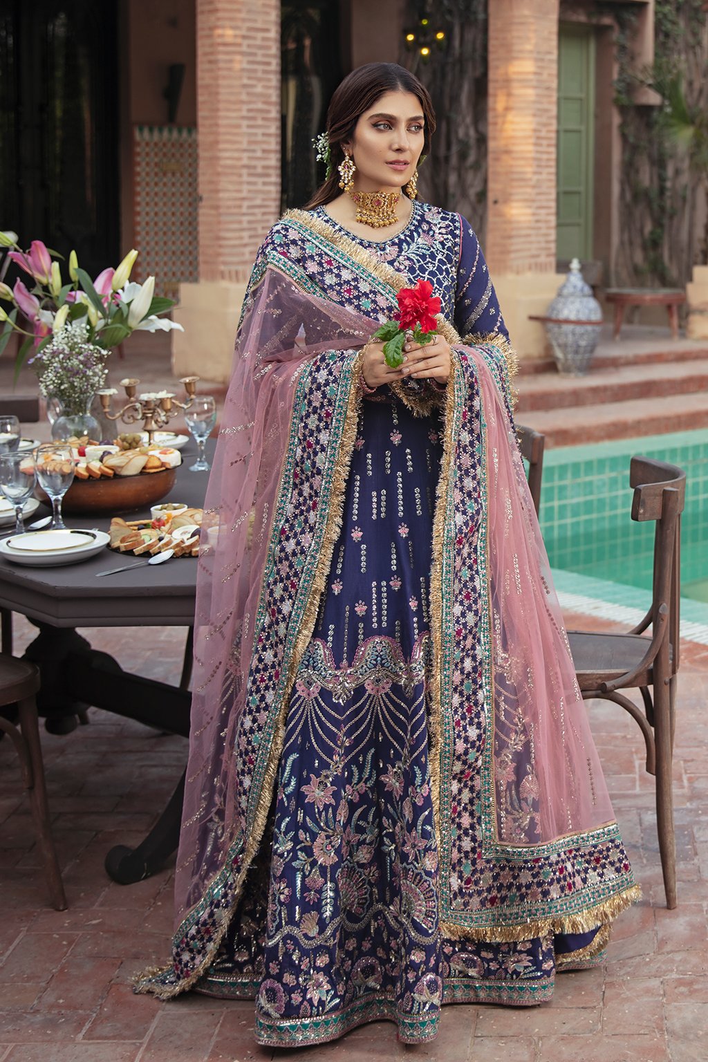 ANOUSH | Afrozeh Hayat Wedding Formals Collection 2021 | Unstitched Embroidered Chiffon Suits