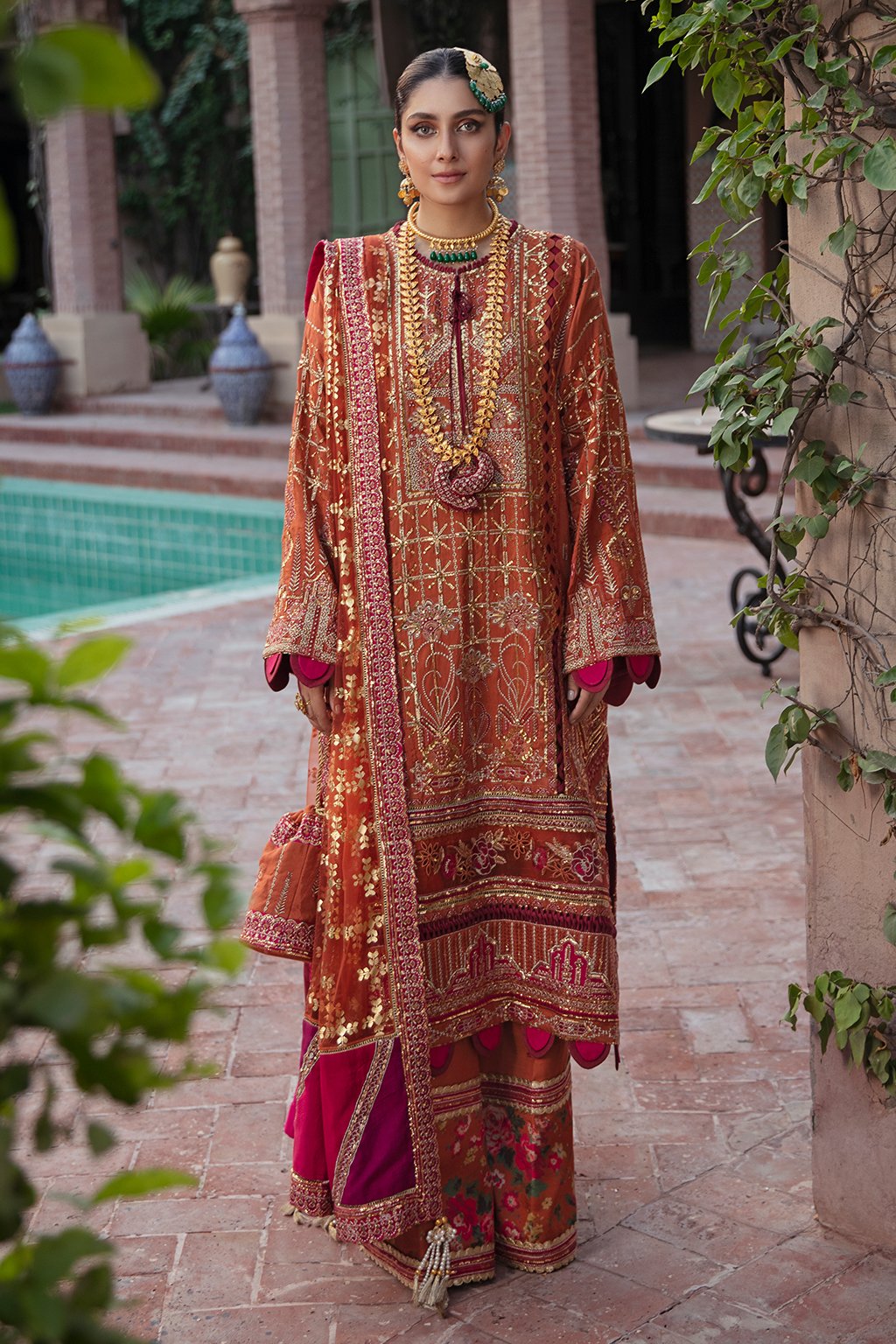 DAR E JAAN | Afrozeh Hayat Wedding Formals Collection 2021 | Unstitched Embroidered Chiffon Suits