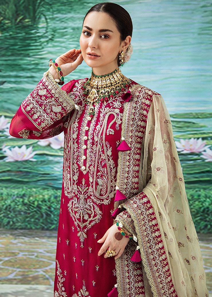 NELOFERI | Afrozeh Shehnai Wedding Formals 2021 | Unstitched Embroidered Suit