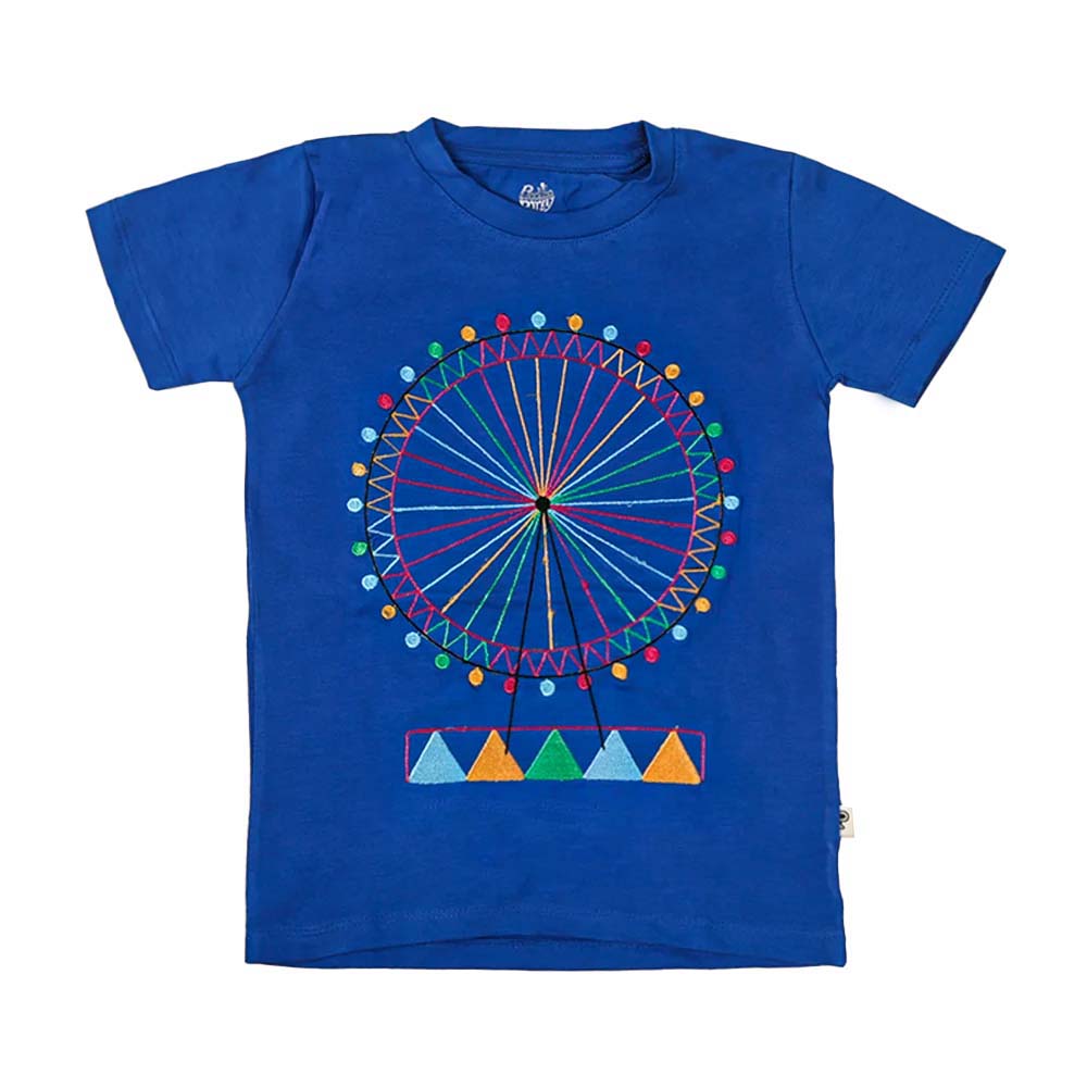 Infants London Eye T-Shirt For Girls - Blue | Bachaa Party Baby Clothes Girls Tops & T-Shirts