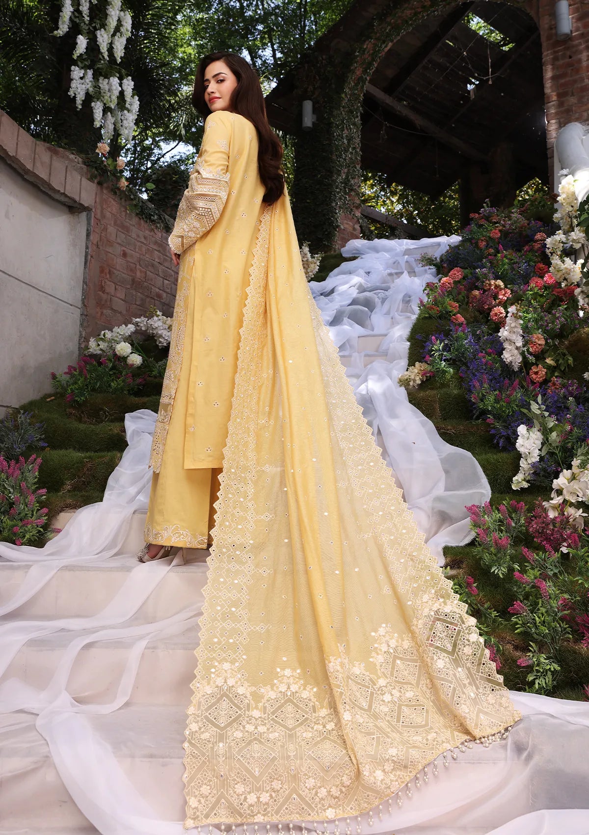 ECF-01 BELLE | Elaf Premium festive Chikankari colletion2023