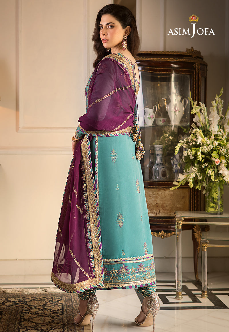 AJZS-17 | Asim Jofa Zari Sitara Luxury Eid Festive Collection 2023 | Unstitched Embrodried Suits