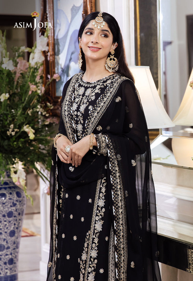 AJZS-14 | Asim Jofa Zari Sitara Luxury Eid Festive Collection 2023 | Unstitched Embrodried Suits