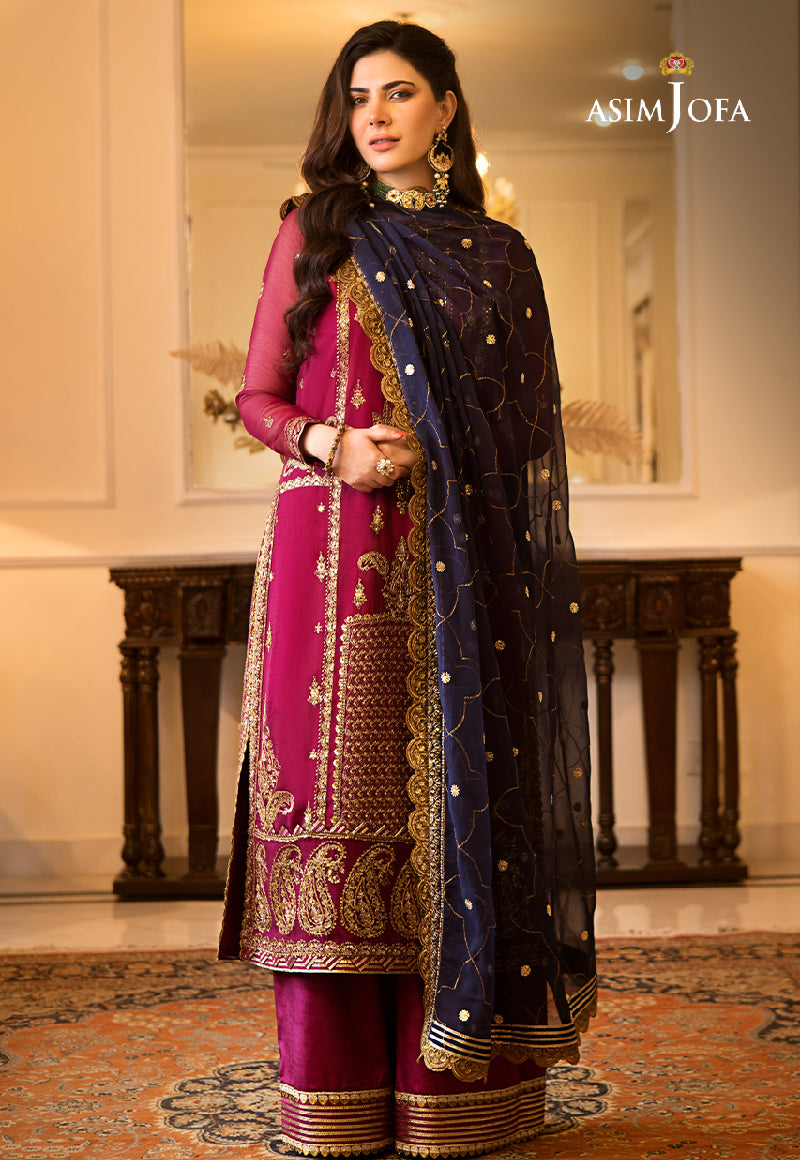 AJZS-16 | Asim Jofa Zari Sitara Luxury Eid Festive Collection 2023 | Unstitched Embrodried Suits