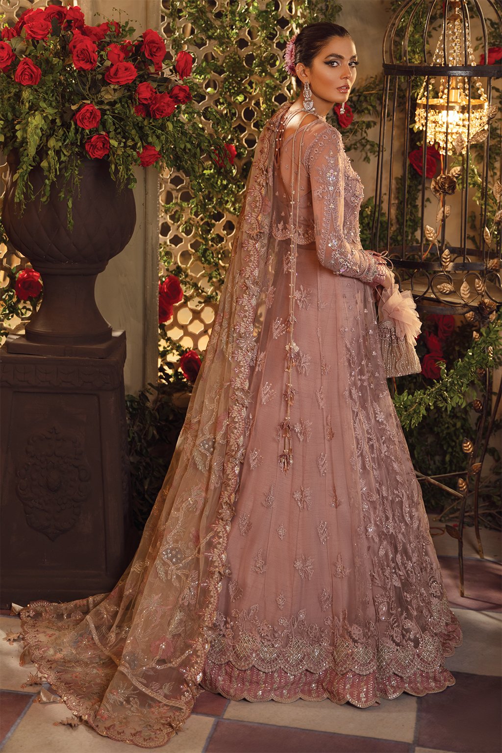 IMC-02 OPALINE - 3PC | Iznik Meraki Luxury Chiffon Collection 2021 | Unstitched Embroidered Luxury Chiffon Suits