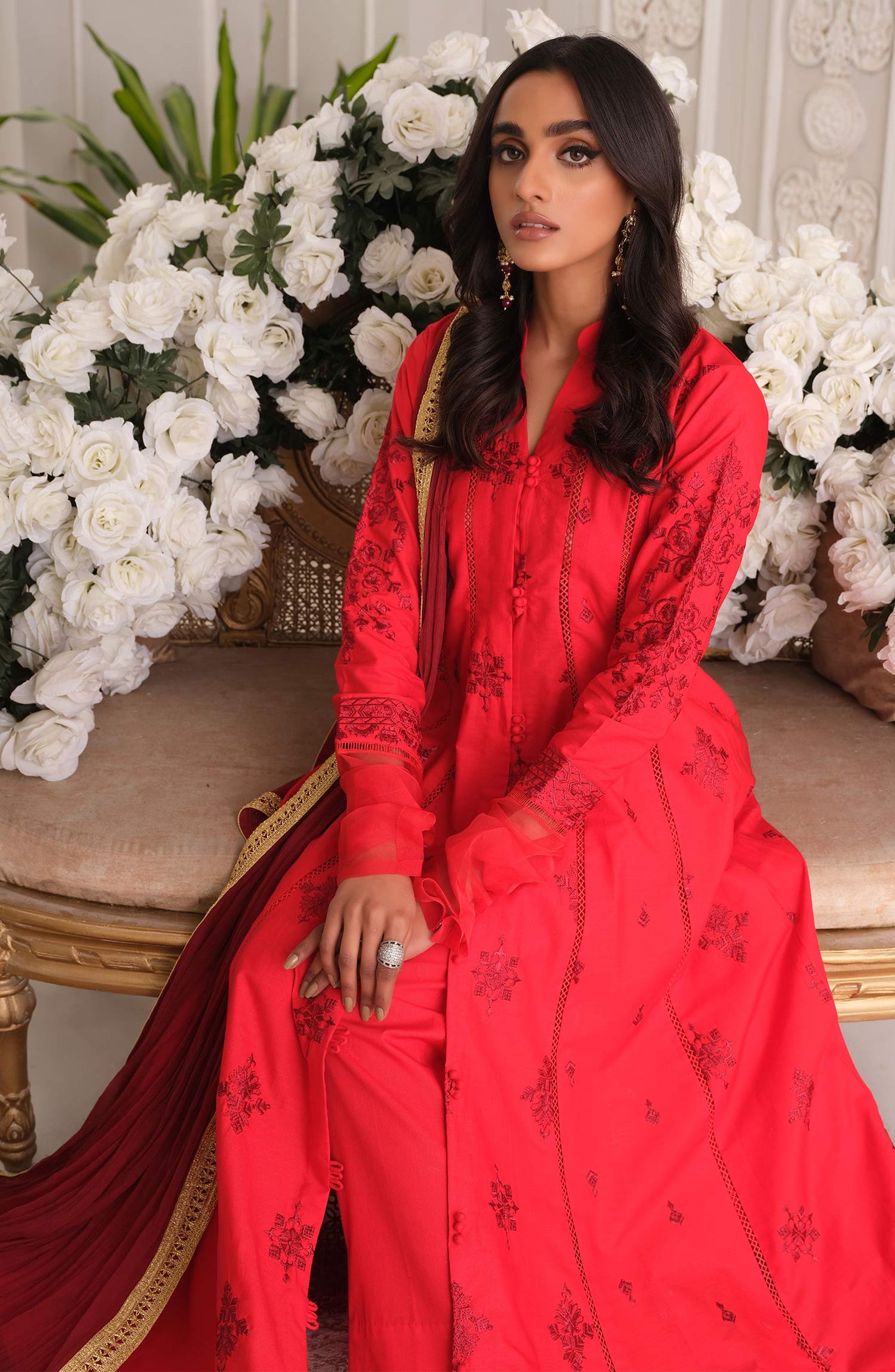 WINE (MLRG-001) | Maryum N Maria Chand Ki Chandni Collection 2022 | Ready To Wear Stitched Suits