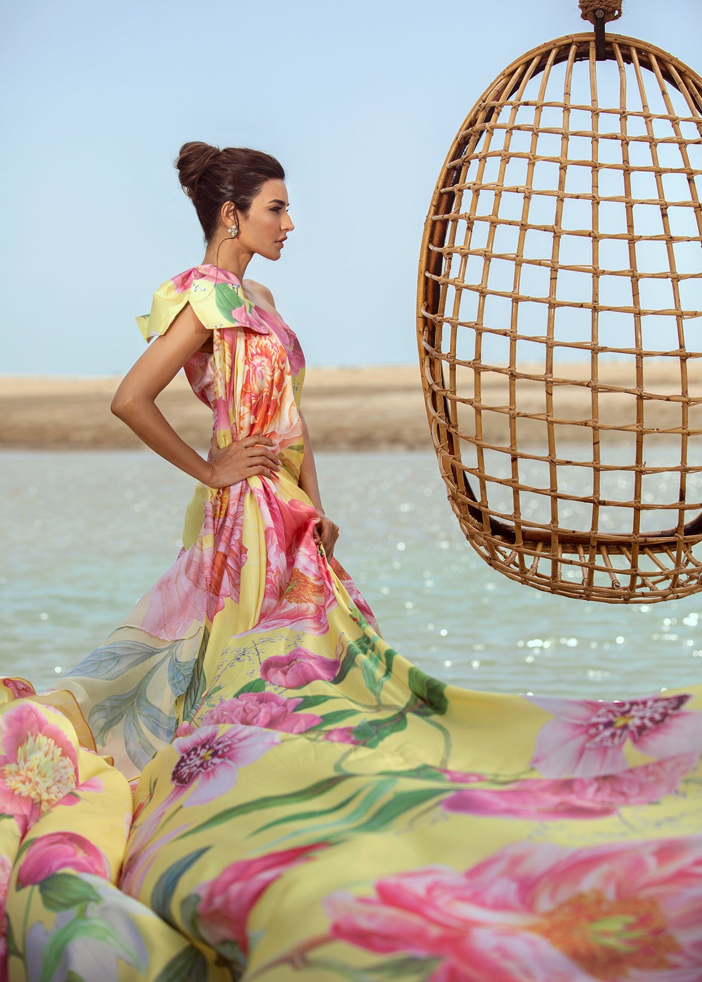 Chikkankari Reinvented - 7B - Sunshine | Crimson Serendipity Luxury Lawn Collection 2022