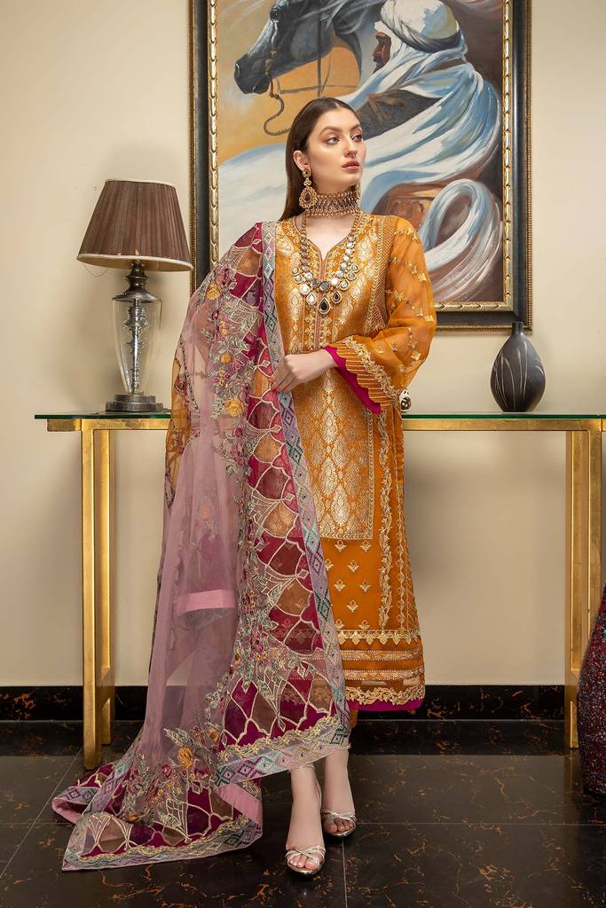 DD-05 | Charizma Diamond Dust Luxury Collection Vol 2 | Unstitched Embroidered Organza Suit