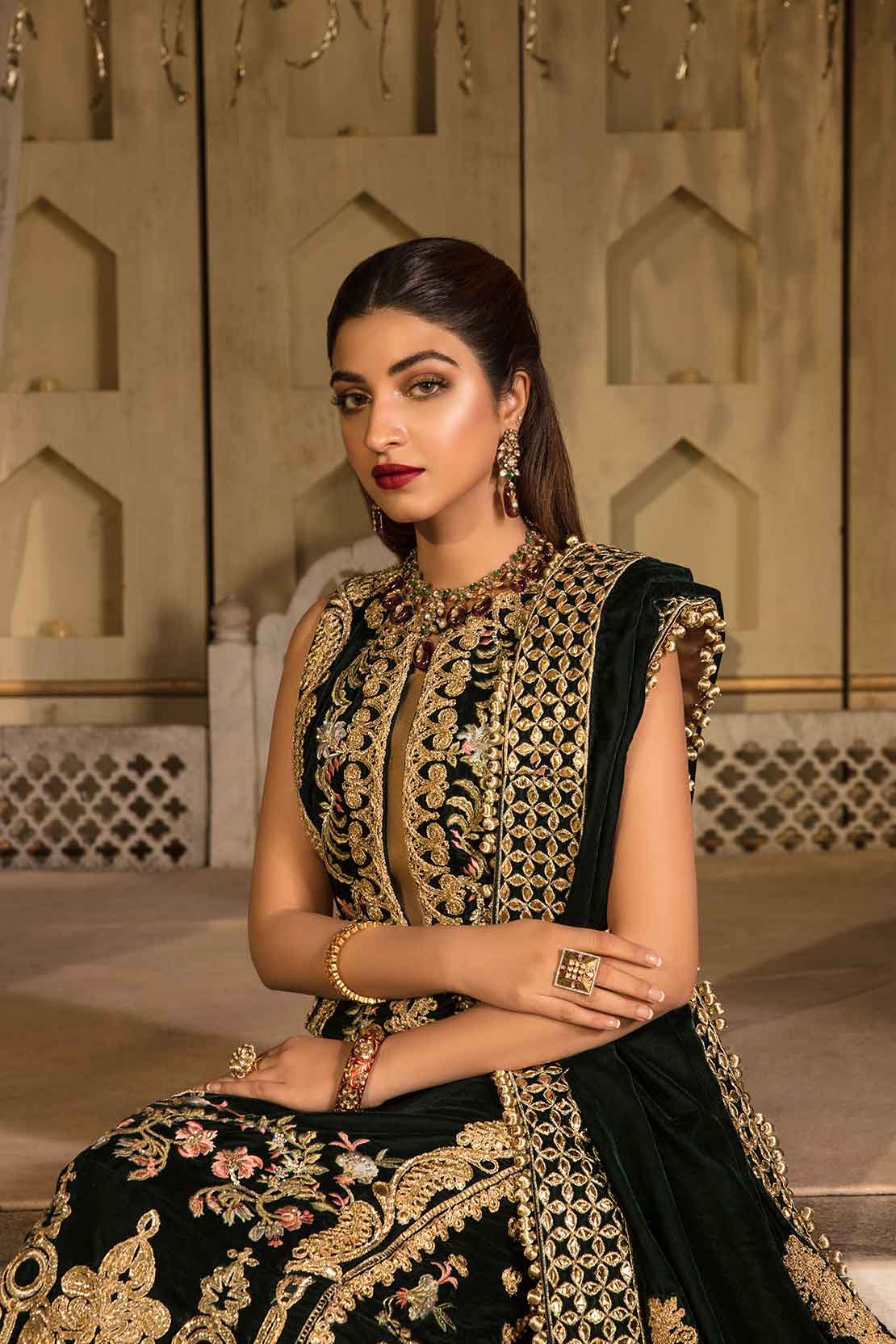 3B A Velvet Story - JADE | Crimson X Saira Shakira Wedding Collection '22 | Unstitched Embroidered Velvet Suits