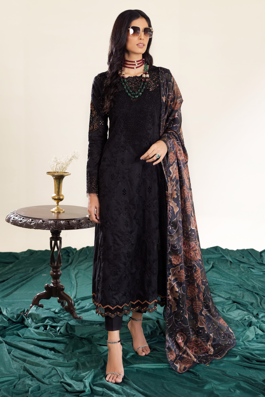 AL-10 Daisha | Iznik Aashiyan Embroidered unstitched Festive Lawn23