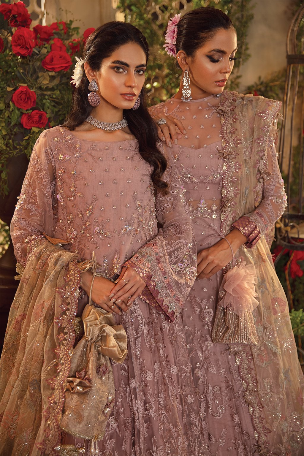 IMC-02 OPALINE - 3PC | Iznik Meraki Luxury Chiffon Collection 2021 | Unstitched Embroidered Luxury Chiffon Suits