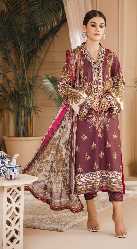 AMAYA | Anaya Noor Bano Cambric Collection '21 | Unstitched Embroidered Cambric Suits