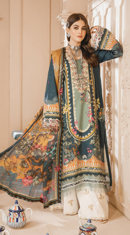 SHAHZEEN | Anaya Noor Bano Cambric Collection '21 | Unstitched Embroidered Cambric Suits