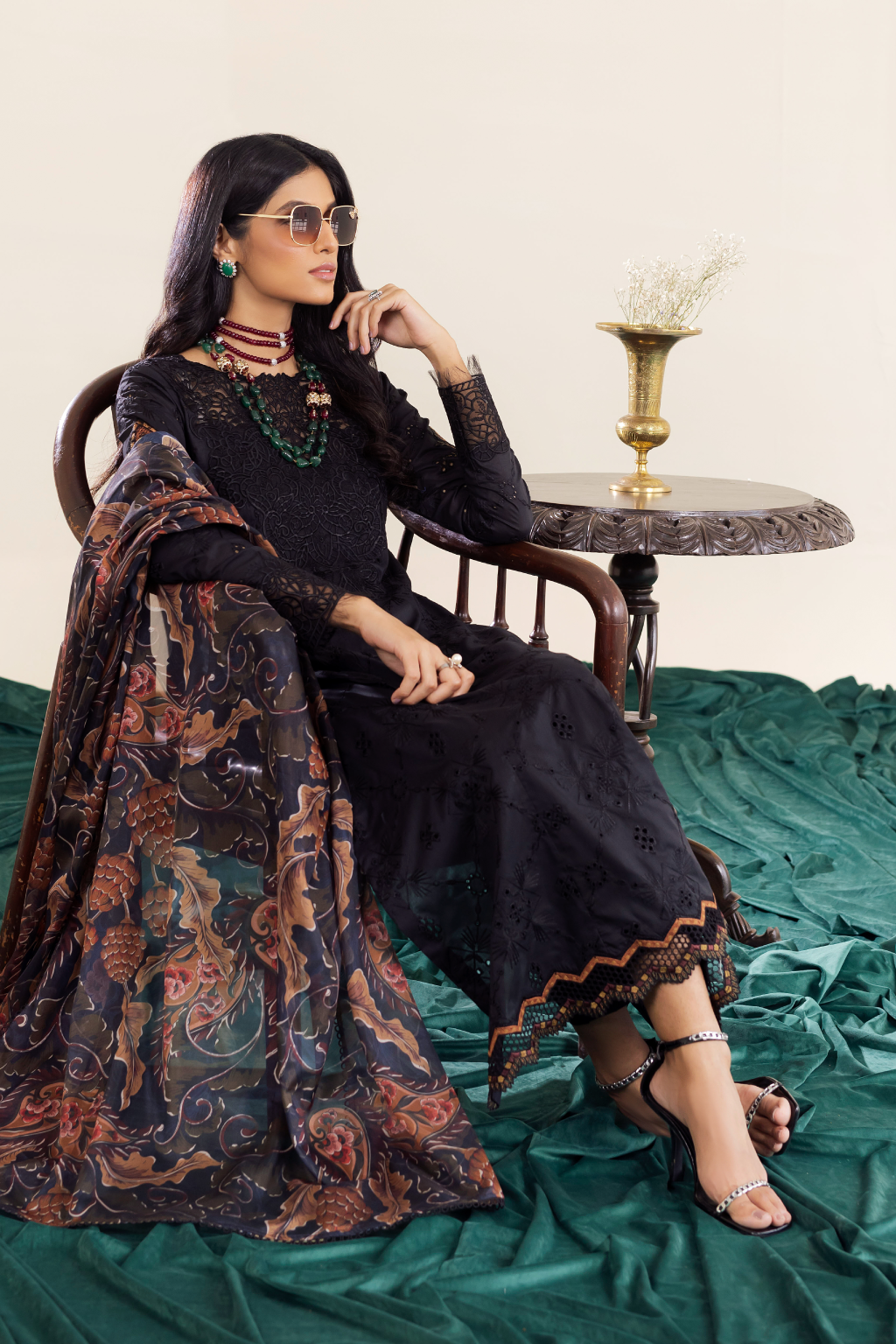 AL-10 Daisha | Iznik Aashiyan Embroidered unstitched Festive Lawn23
