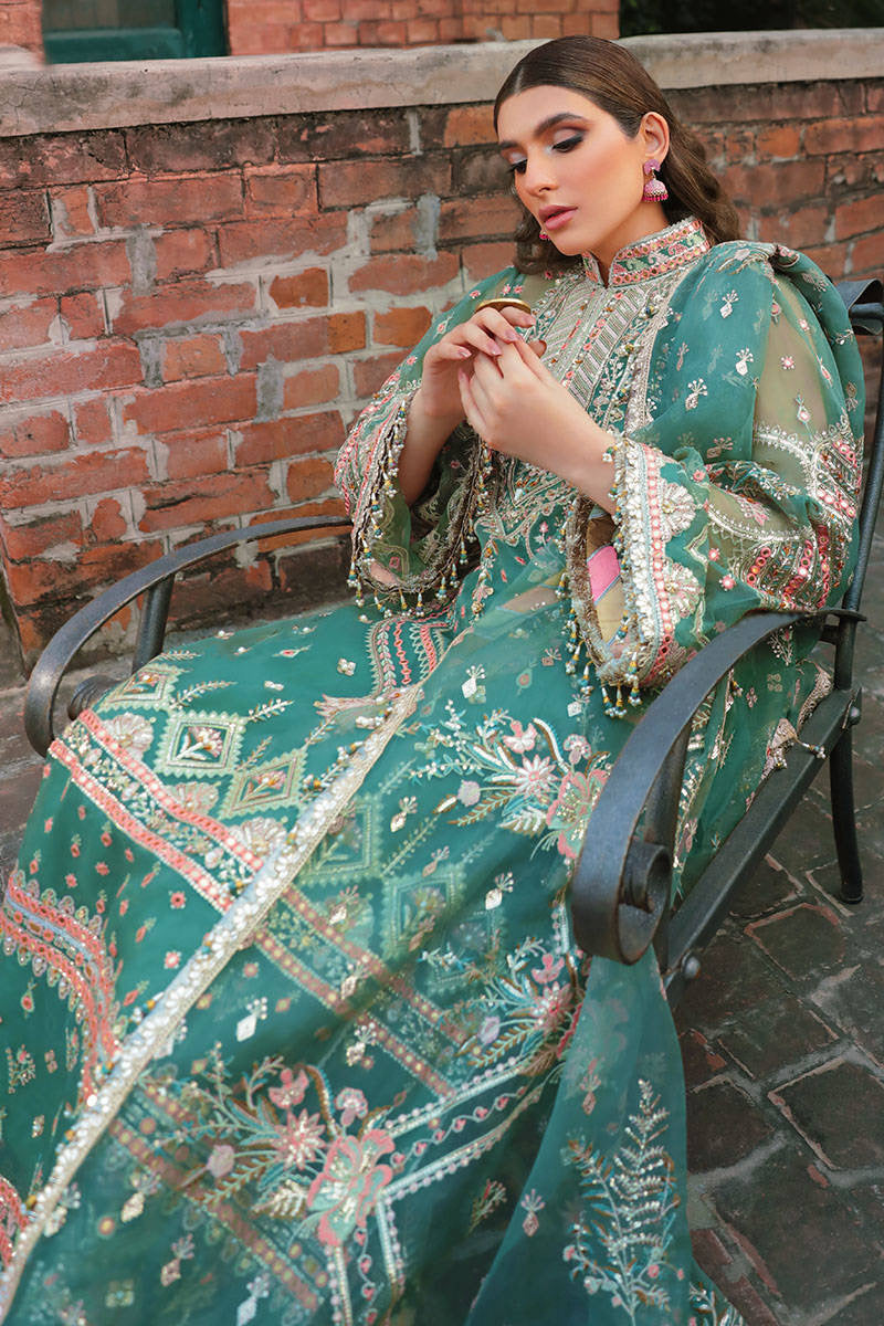 SYRAH YOUSAF | MNR Zarlish Festive Unstitched Collection 2022 | Unstitched Embroidered Organza Suit