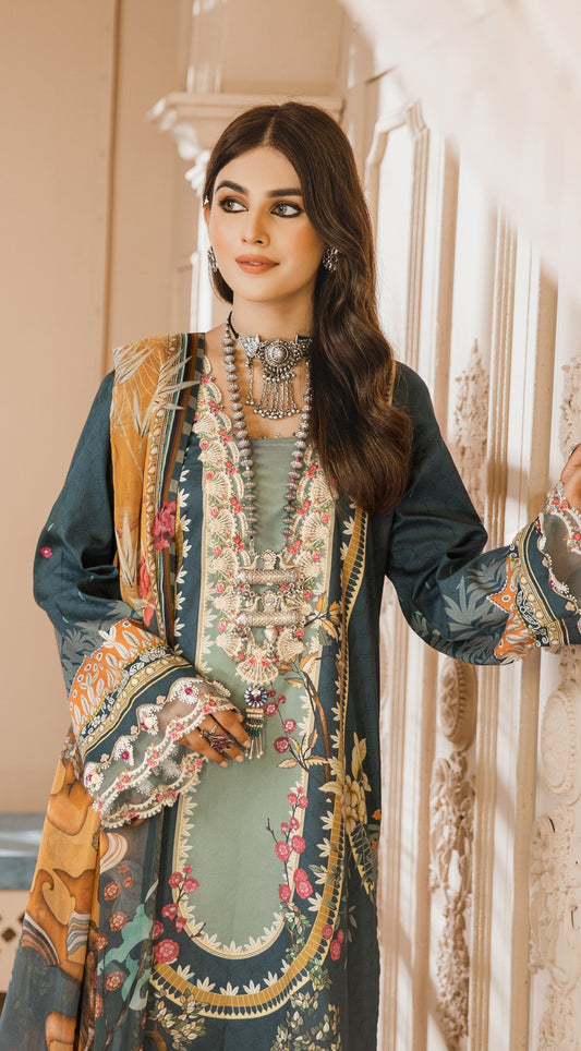 SHAHZEEN | Anaya Noor Bano Cambric Collection '21 | Unstitched Embroidered Cambric Suits