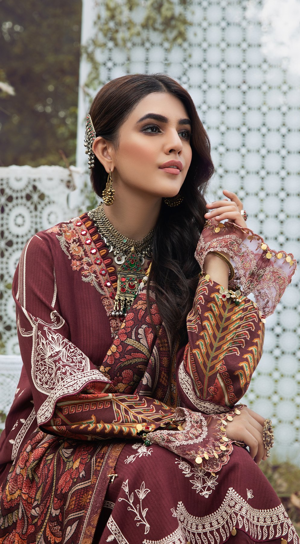 DELARA VLP21-05 | Anaya Pardesi VIVA Winter Collection 2021 | Unstitched Embroidered Dobby Linen Suits