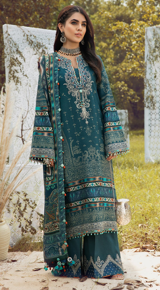 SHAHZEEN VLP21-01 | Anaya Pardesi VIVA Winter Collection 2021 | Unstitched Embroidered Dobby Linen Suits