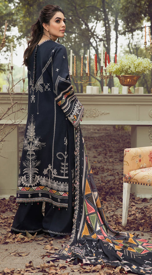 Leila VLP21-03 | Anaya Pardesi VIVA Winter Collection 2021 | Unstitched Embroidered Dobby Linen Suits