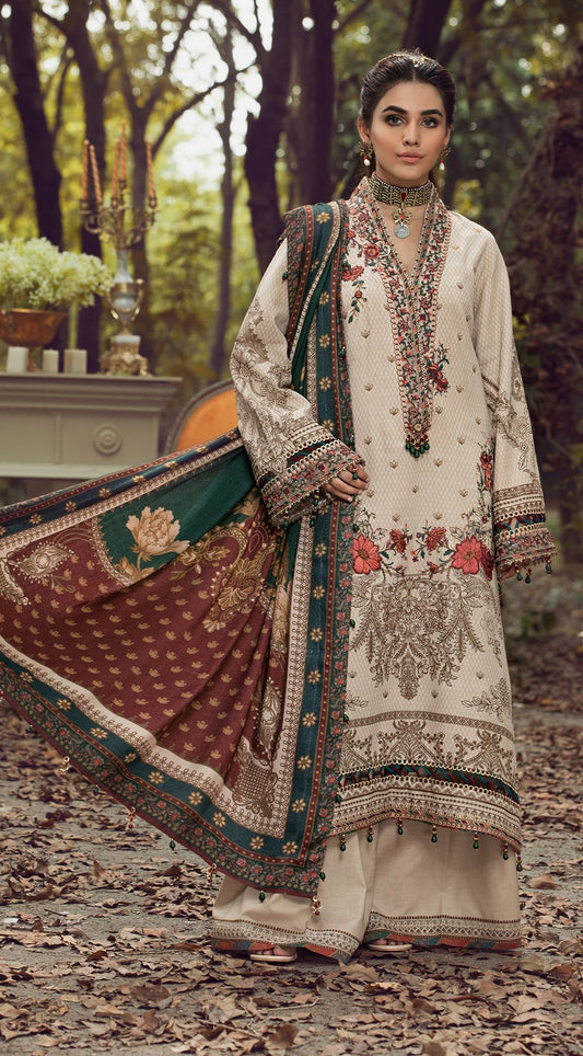 ATIYE VLP21-06 | Anaya Pardesi VIVA Winter Collection 2021 | Unstitched Embroidered Dobby Linen Suits