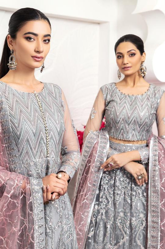 Bella Rose | Alizeh Royale De Luxe Collection | Unstitched Embroidered Chiffon Suits