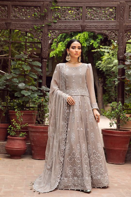 Zercon | Alizeh Embroidered Chiffon Festive Collection Shahtaj | Unstitched Embroidered Chiffon Suits