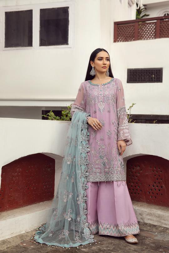 Mushq | Alizeh Embroidered Chiffon Festive Collection Shahtaj | Unstitched Embroidered Chiffon Suits