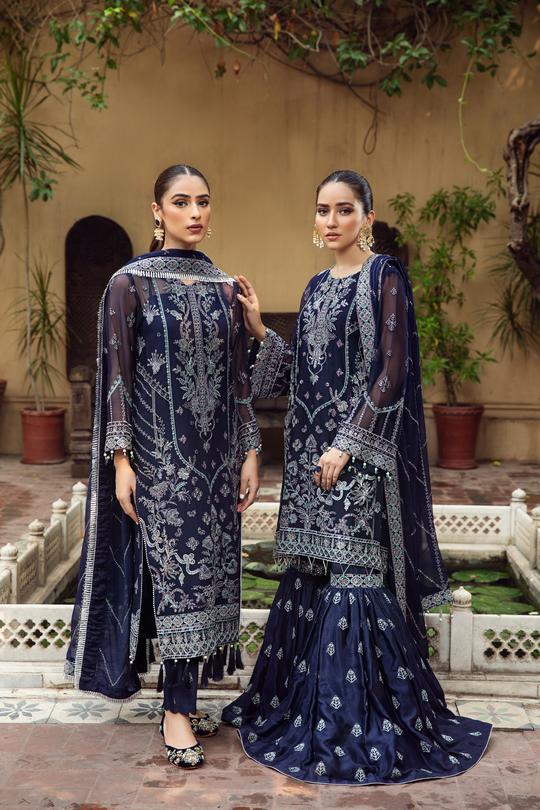 Shaahana | Alizeh Embroidered Chiffon Festive Collection Shahtaj | Unstitched Embroidered Chiffon Suits