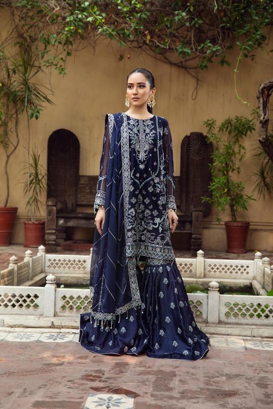Shaahana | Alizeh Embroidered Chiffon Festive Collection Shahtaj | Unstitched Embroidered Chiffon Suits