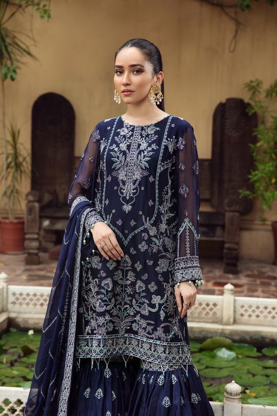 Shaahana | Alizeh Embroidered Chiffon Festive Collection Shahtaj | Unstitched Embroidered Chiffon Suits