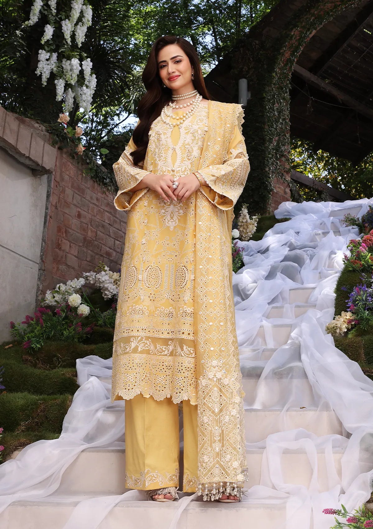 ECF-01 BELLE | Elaf Premium festive Chikankari colletion2023