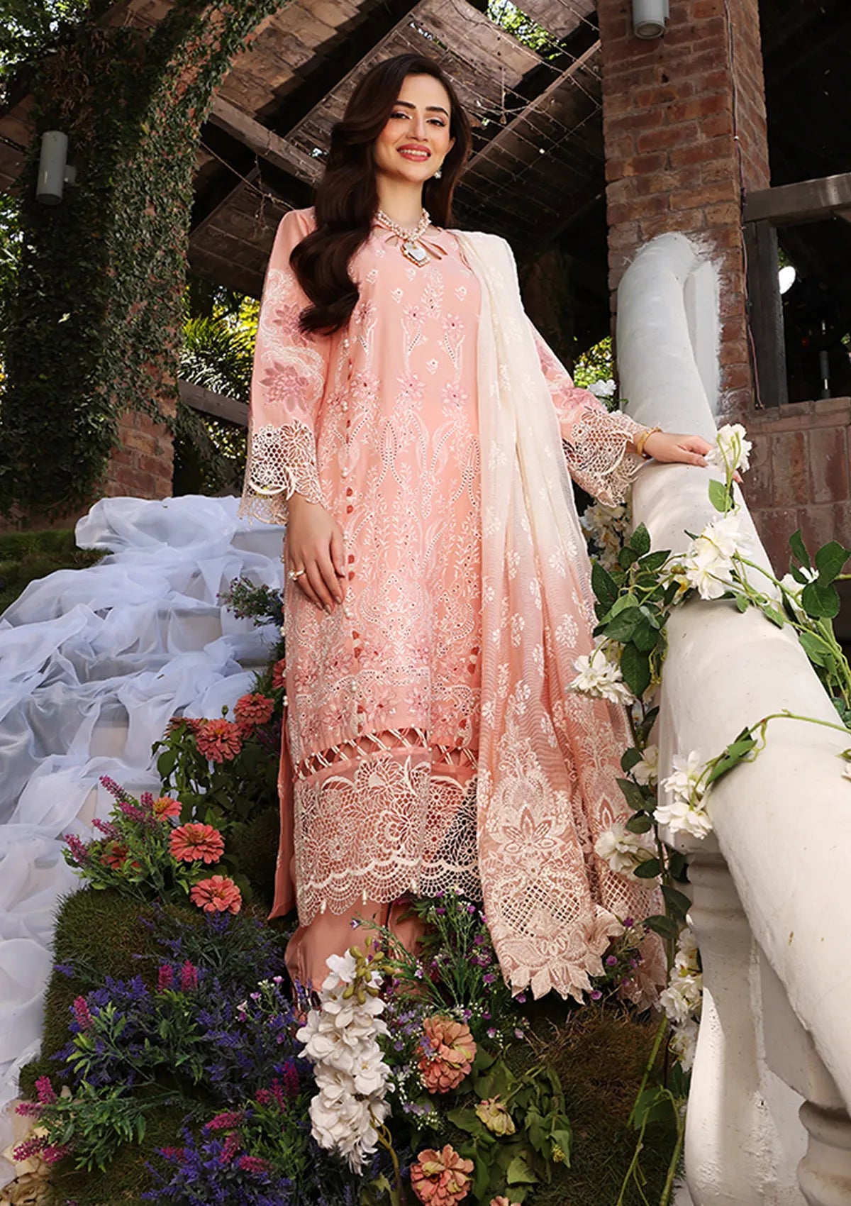 ECF-06 CINDRELLA | Elaf Premium festive Chikankari collection2023