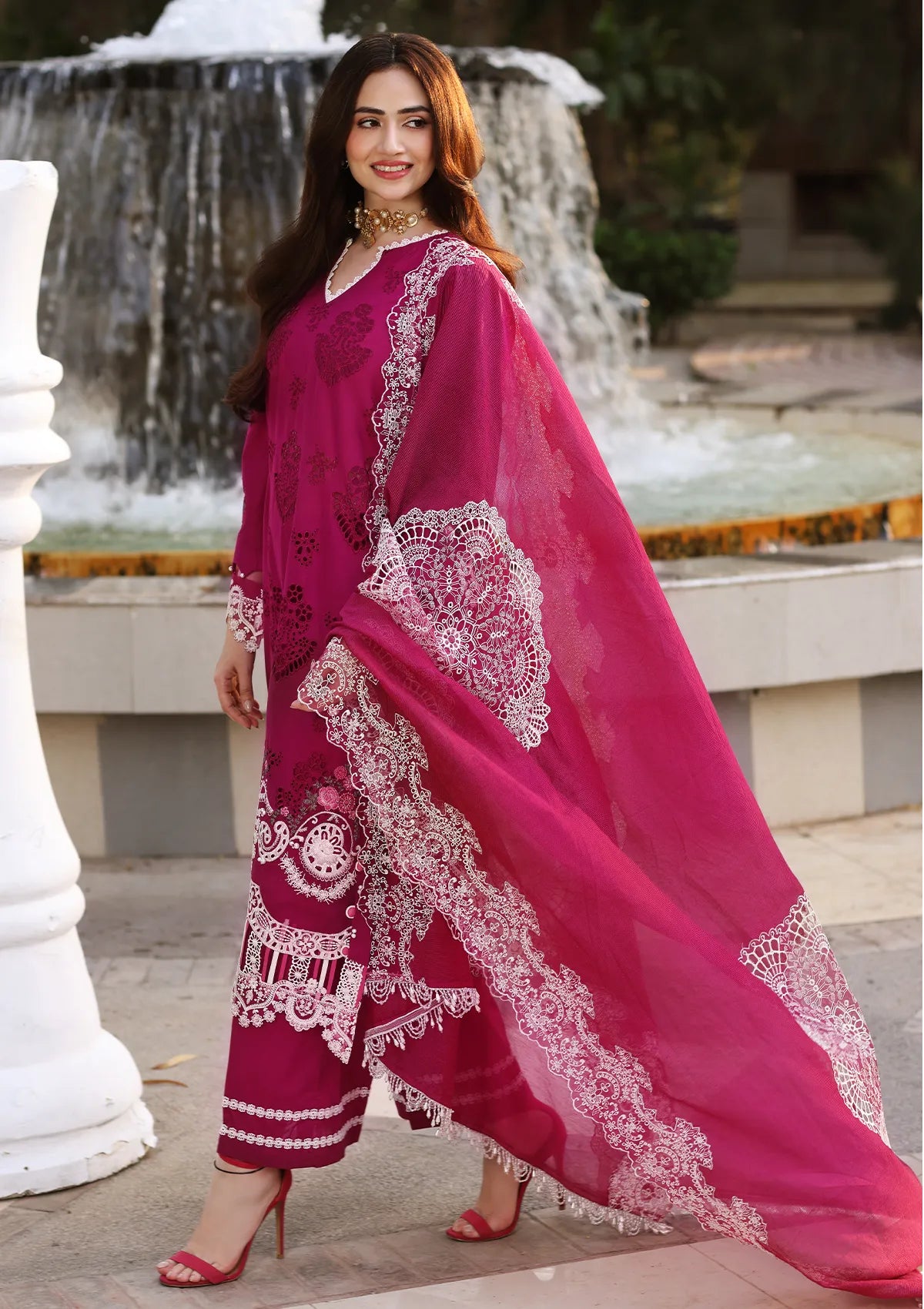 ECF-04A PETAL | Elaf Premium festive Chikankari collection2023