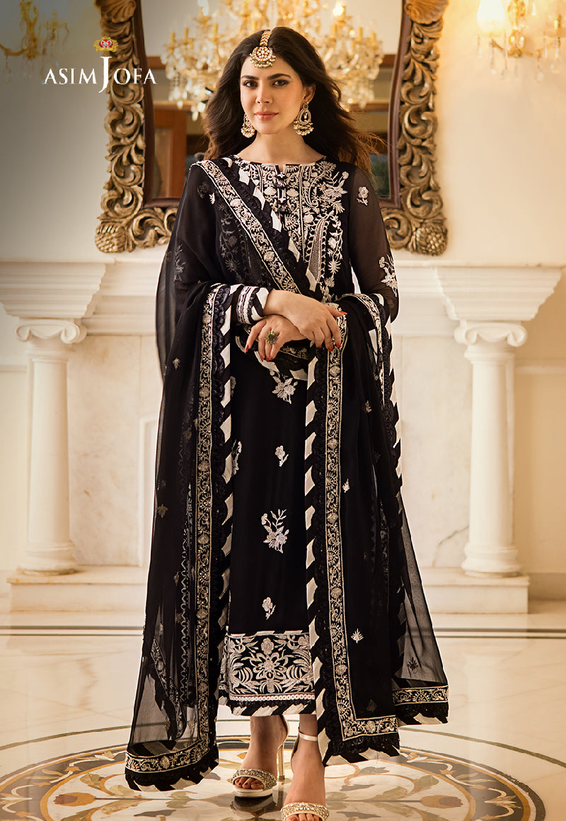 AJZS-02 | Asim Jofa Zari Sitara Luxury Eid Festive Collection 2023 | Unstitched Embrodried Suits